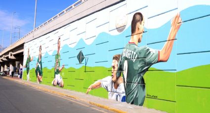 Presentan en San Nicolás el primer corredor artístico con temática mundialista