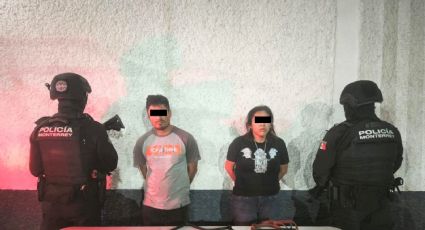 Capturan a pareja con armas de alto poder y marihuana en calles del norte de Monterrey
