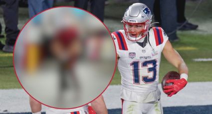 Mack Hollins llegó encadenado al Super Bowl 2026: ¿Quién es y qué significa su extraño atuendo?