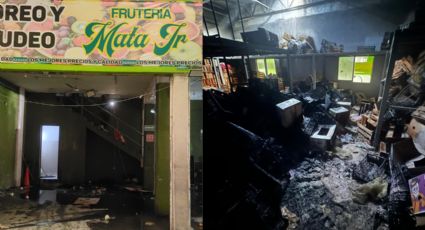 Controlan incendio en frutería de Multiplaza en Guadalupe; evacúan a 100 personas