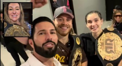 Doña Alegría presume el cinturón de campeón de Aldito: "Un triunfo total, nunca perdí la fe en él"