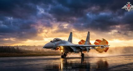 VIDEO | Así opera el poderoso caza ruso SU-35S durante un operativo de cobertura aérea