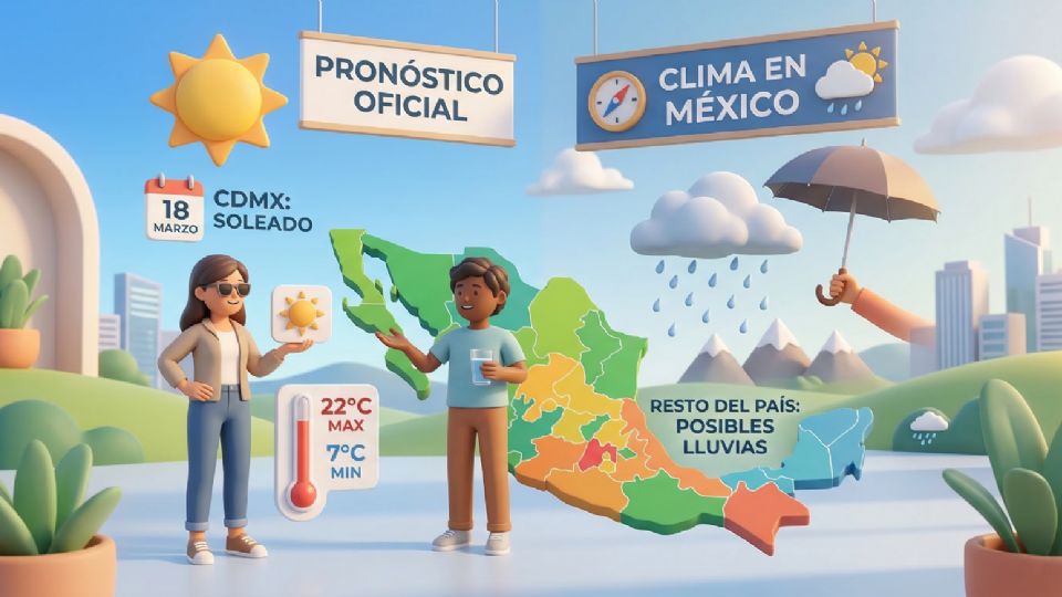 Cielo despejado sobre la capital mexicana durante una jornada con altos índices de radiación solar.