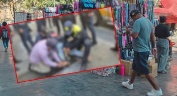 VIDEO | Mujer cae en rejilla en el Centro Histórico de la CDMX y así fue rescatada