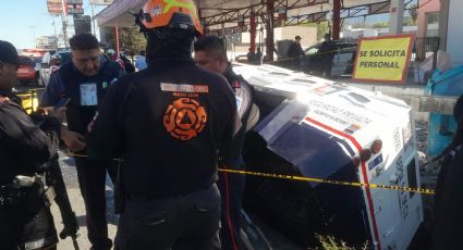 Volcadura de camión de valores en Carretera Nacional deja heridos y tráfico intenso