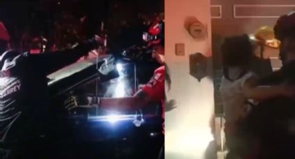 Rescatan a menor de 2 años atrapada en auto en Mitras Norte en Monterrey