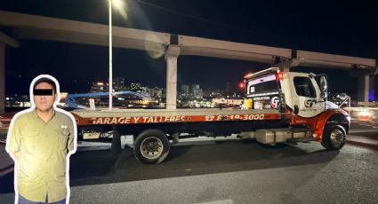 Detienen a hombre por robar grúa en Monterrey; lo captan cámaras del C4