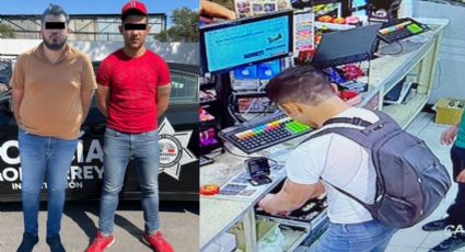 Detienen a dos con droga, cuchillo y una caja registradora; los investigan por siete robos en Monterrey