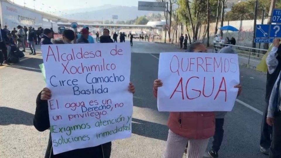 Exigen la presencia de autoridades de la Secretaría de Gestión Integral del Agua y de la alcaldía Xochimilco.