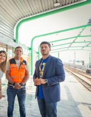 Foto descriptiva de: Samuel García supervisa modernización de Línea 1 del Metro rumbo al Mundial 2026