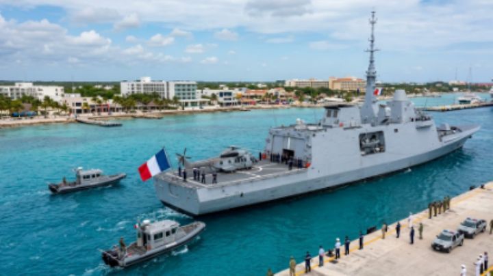 Marina reporta la llegada de buque de la Armada francesa a Cozumel