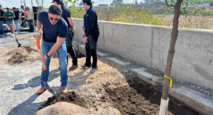 Arranca arborización del parque lineal de la Línea 4 del Metro en Monterrey