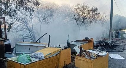 Encuentran cuerpo calcinado dentro de tejabán en llamas en Allende