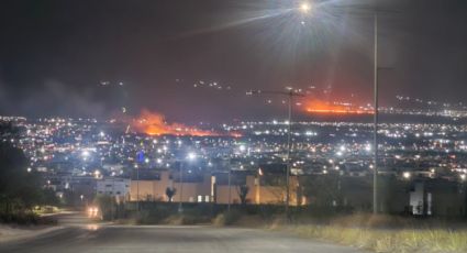 Incendio en lote baldío alarma a vecinos de Mitras Bicentenario en García