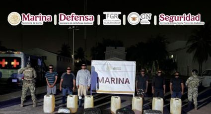 En Michoacán, Armada de México asegura embarcación con cerca de 650 kilos de cocaína