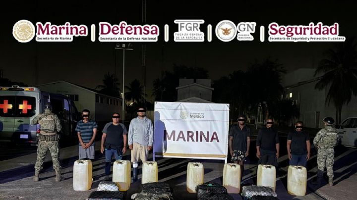 En Michoacán, Armada de México asegura embarcación con cerca de 650 kilos de cocaína