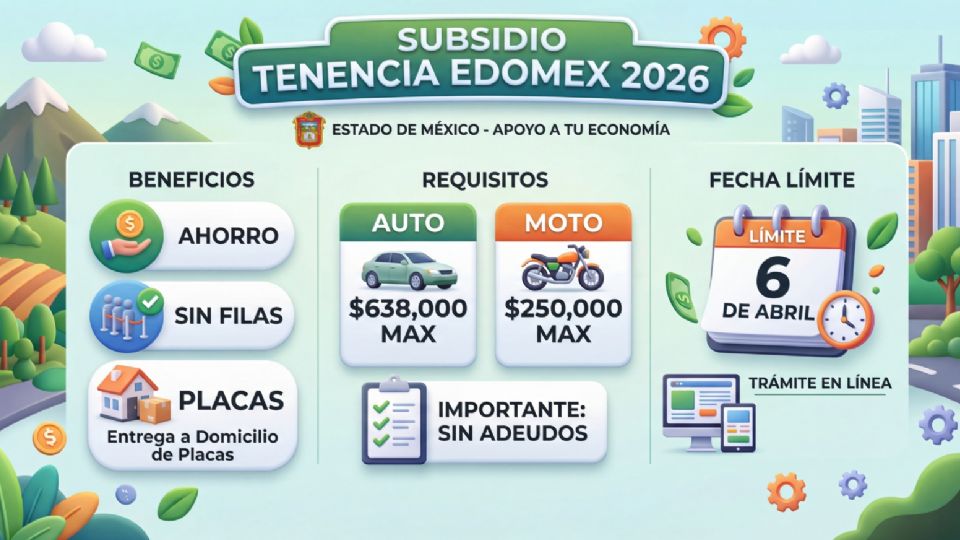 Vista del portal digital habilitado por las autoridades mexiquenses para gestionar y pagar.