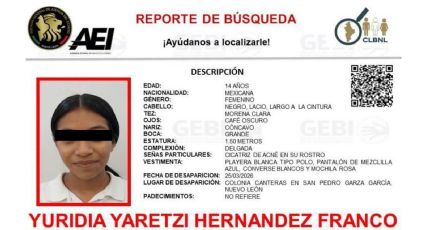 Localizan en Jalisco a menor reportada como desaparecida en San Pedro