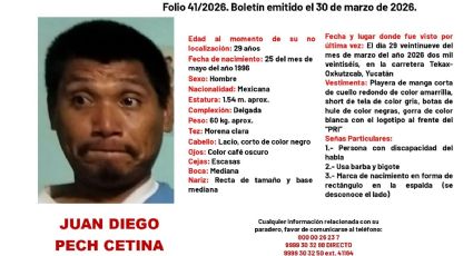 Alerta en Oxkutzcab por extravío de Juan Diego; vestía playera amarilla y botas de hule