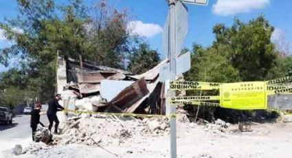 INAH suspende obra de torre en Pesquería tras demolición de casona