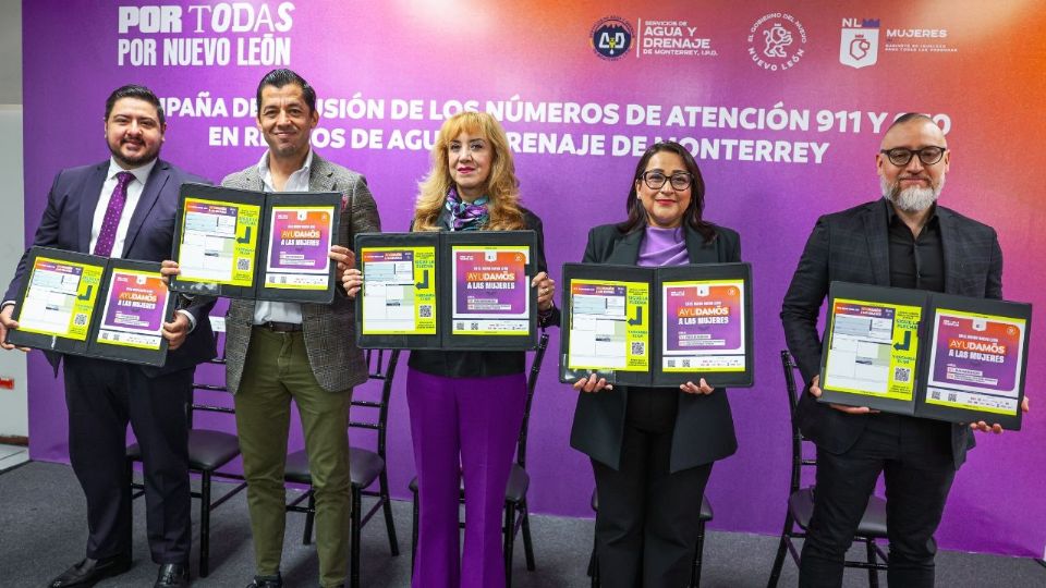 Recibos de Agua y Drenaje en Nuevo León incluirán durante marzo información con teléfonos de apoyo para mujeres.