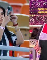 Foto descriptiva de: Esta es la aficionada iraquí que robó miradas en Monterrey y se volvió viral