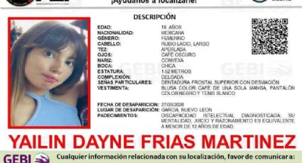 Buscan en Nuevo León a joven desaparecida de Monclova; padece discapacidad intelectual