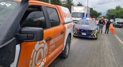 Reportan choque entre tráiler y auto en Santiago; hay un fallecido
