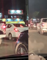 Foto descriptiva de: VIDEO | Captan a hombre colgado de una camioneta en avenida  Eloy Cavazos en Guadalupe