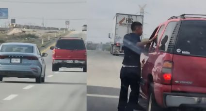 VIDEO | Asaltan a familias a plena luz del día en autopista a Nuevo Laredo; captan el rostro del ladrón