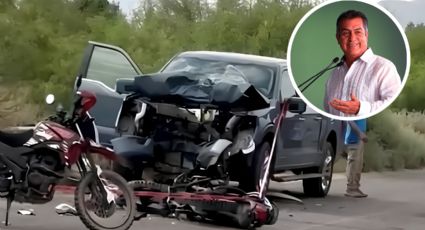 Camioneta del ex gobernador "El Bronco" participa en accidente donde un motociclista pierde la vida