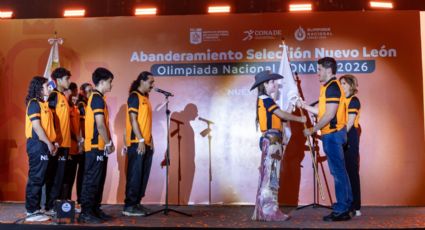 Abanderan a deportistas de Nuevo León para Olimpiada CONADE 2026; darán apoyos