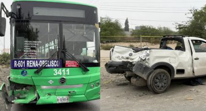 Camioneta se impacta contra camión de la Ruta 301 Express en Santa Catarina; reportan un fallecido