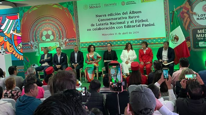 Lotería Nacional y Panini lanzan álbum retro de fútbol