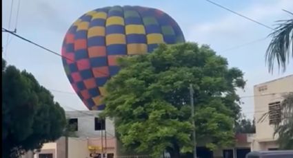 Globo aerostático aterriza de emergencia en Montemorelos y alarma a vecinos