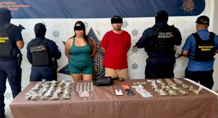 Detienen en Guadalupe a pareja ligada al narcomenudeo con 80 dosis de droga