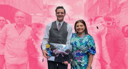 Clara Brugada regala ajolote a Pedro Pascal durante su visita a CDMX por filmación de ‘De noche’