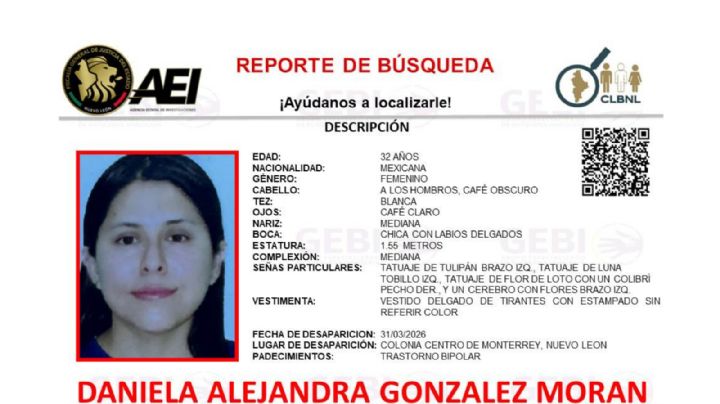 Reporte de búsqueda: desapareció Daniela Alejandra González Morán en el Centro de Monterrey