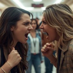 Mujeres se pelean en plaza de Apatzingán