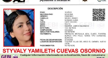 Desaparece menor de 16 años en El Carmen
