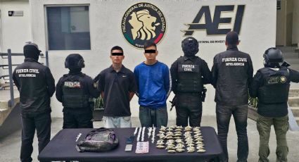 Detienen a dos hombres con droga tras persecución en Escobedo
