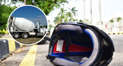 Muere motociclista tras ser arrollada por revolvedora en Cadereyta