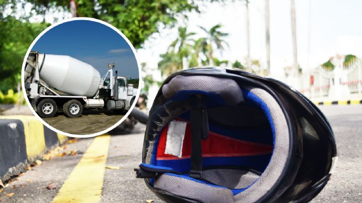 Muere motociclista tras ser arrollada por revolvedora en Cadereyta