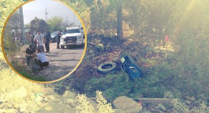 Menor de 17 años sufre volcadura en carretera a García en Santa Catarina