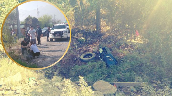 Menor de 17 años sufre volcadura en carretera a García en Santa Catarina