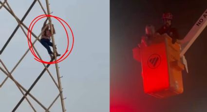 Esta es la razón por la que una mujer de la tercera edad subió a una torre de alta tensión en Apodaca