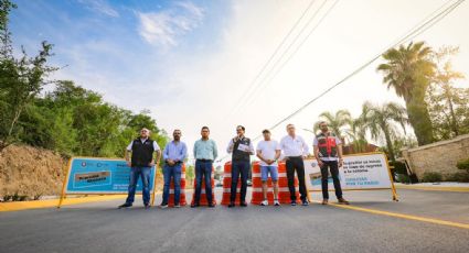 Santiago NL inaugura ampliación de calle José Marroquín Leal en Los Cavazos