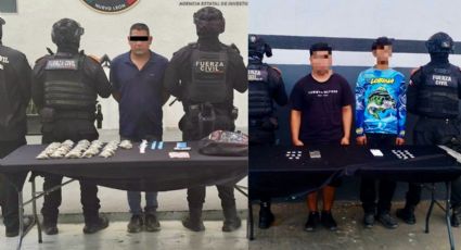 Detienen a 3 en García con más de 100 dosis de droga; dos son menores de edad