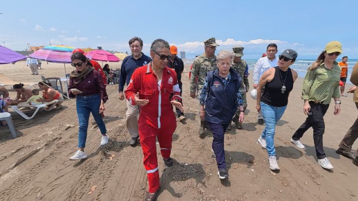 Mantienen brigadas permanentes de limpieza por hidrocarburo en playas del Golfo de México