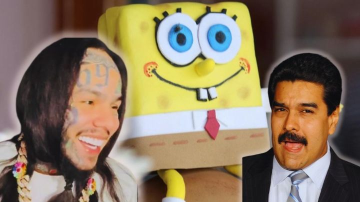 Tekashi 6ix9ine presume muñeco de Bob Esponja firmado por Nicolás Maduro tras salir de prisión